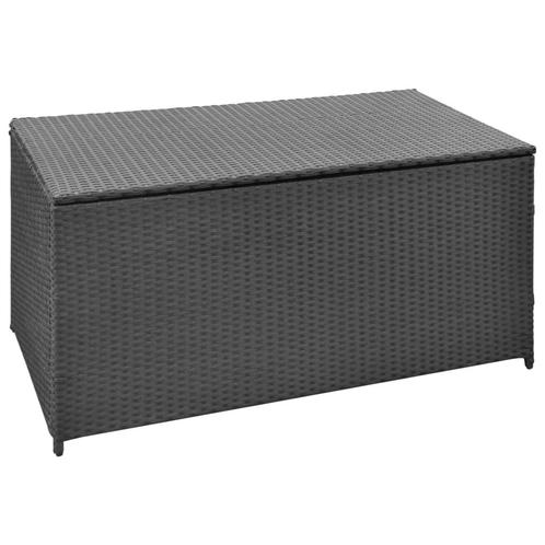 vidaXL Tuinbox 120x50x60 cm poly rattan zwart, Tuin en Terras, Overige Tuin en Terras, Nieuw, Verzenden