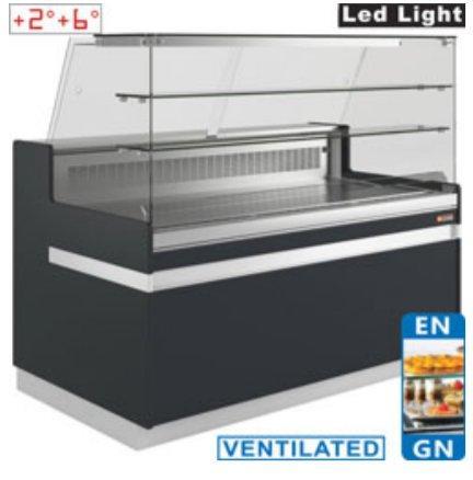 Koeltoonbank geventileerd met hoge ruit | 6 formaten, Zakelijke goederen, Horeca | Keukenapparatuur, Verzenden