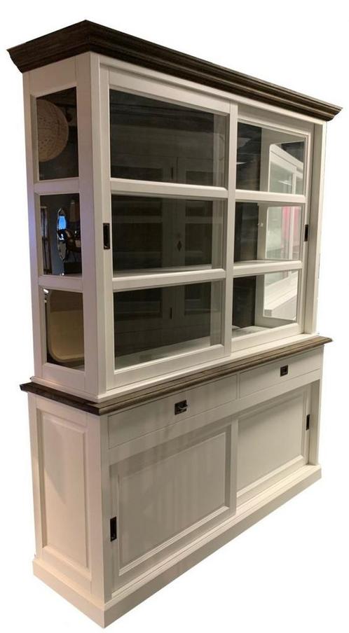 Buffetkast wit Zaandam 180cm eiken achterwand en lijsten, Huis en Inrichting, Kasten | Buffetkasten, Ophalen of Verzenden