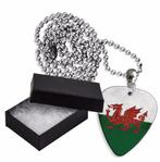 Wales vlag plectrum ketting, sleutelhanger of oorbellen, Ophalen of Verzenden, Nieuw