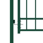 Poort met speerpunten 100x150 cm staal groen (Hekwerken), Tuin en Terras, Tuinhekken en Hekwerk, Nieuw, Verzenden
