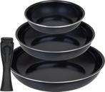 2dekans | Deleca PFAS Vrije Pannenset Japandi - 3-Delig Ø, Ophalen of Verzenden, Zo goed als nieuw