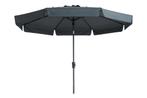 Madison stokparasol Flores luxe grey 300 cm., Tuin en Terras, Parasols, Verzenden, Nieuw, Stokparasol, Kantelbaar