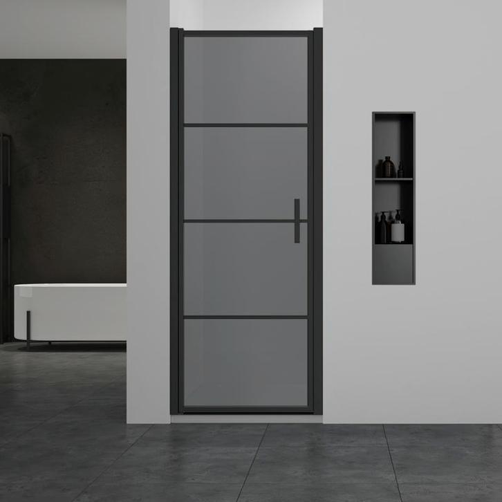 Sani Royal Douchedeur Rookglas 90x200cm Mat Zwart, Doe-het-zelf en Verbouw, Sanitair