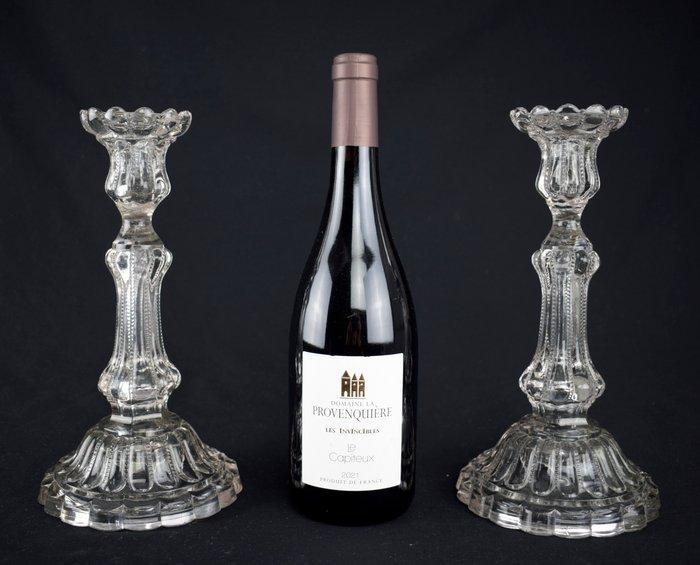 Portieux - Kandelaar (2) - Glas, Antiek en Kunst, Antiek | Glas en Kristal