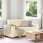 vidaXL Loveseat Sofa Crème 120 cm Corduroy Stof, Huis en Inrichting, Banken | Bankstellen, Verzenden, Nieuw, Stof