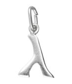 Zilveren Lambda Griekse letter kettinghanger, Verzenden, Nieuw
