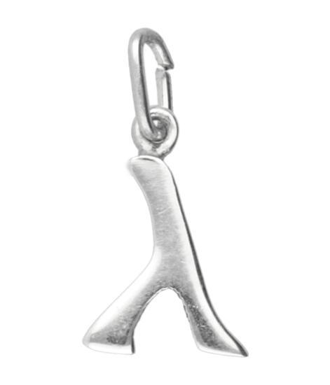 Zilveren Lambda Griekse letter kettinghanger, Sieraden, Tassen en Uiterlijk, Kettinghangers, Nieuw, Verzenden