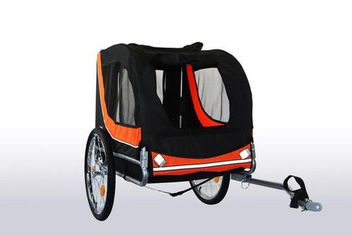 Fietskar hondenkar - opvouwbaar - oranje zwart - max 40 kg, Fietsen en Brommers, Fietsaccessoires | Aanhangers en Karren, Opvouwbaar