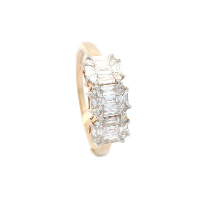 Ring - 18 karaat Roségoud - 0.71ct. tw. Diamant (Natuurlijk), Sieraden, Tassen en Uiterlijk, Ringen