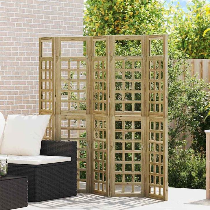 vidaXL Privacyscherm 5 pcs Bruin 200 x 180 cm, Huis en Inrichting, Woonaccessoires | Kamerschermen, Nieuw, Verzenden