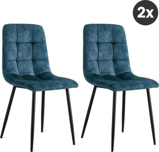 2dekans | Refurna Eetkamerstoelen – Set van 2 & Velvet, Huis en Inrichting, Stoelen, Zo goed als nieuw, Ophalen of Verzenden