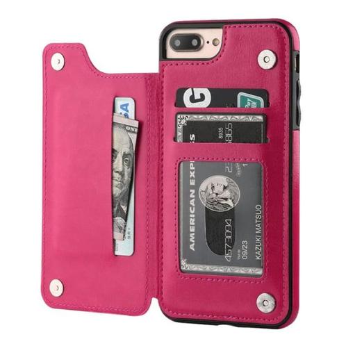 Retro iPhone 5S / SE Leren Flip Case Portefeuille - Wallet, Telecommunicatie, Mobiele telefoons | Hoesjes en Frontjes | Apple iPhone