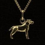 Gouden Cane Corso oren ongecoupeerd ketting hanger - klein, Verzenden, Nieuw