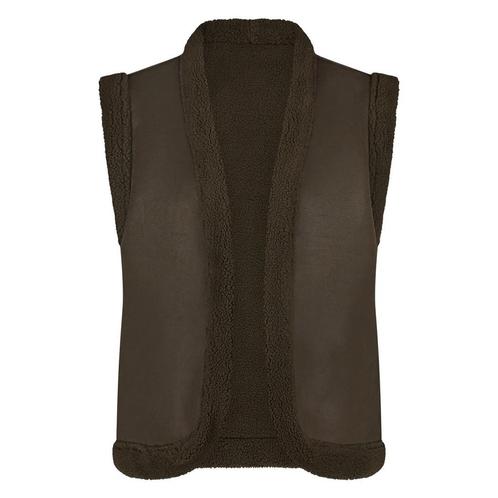-50% Nukus  Nukus Elise gilet donker  maat M, Kleding | Dames, Truien en Vesten, Groen, Nieuw, Verzenden