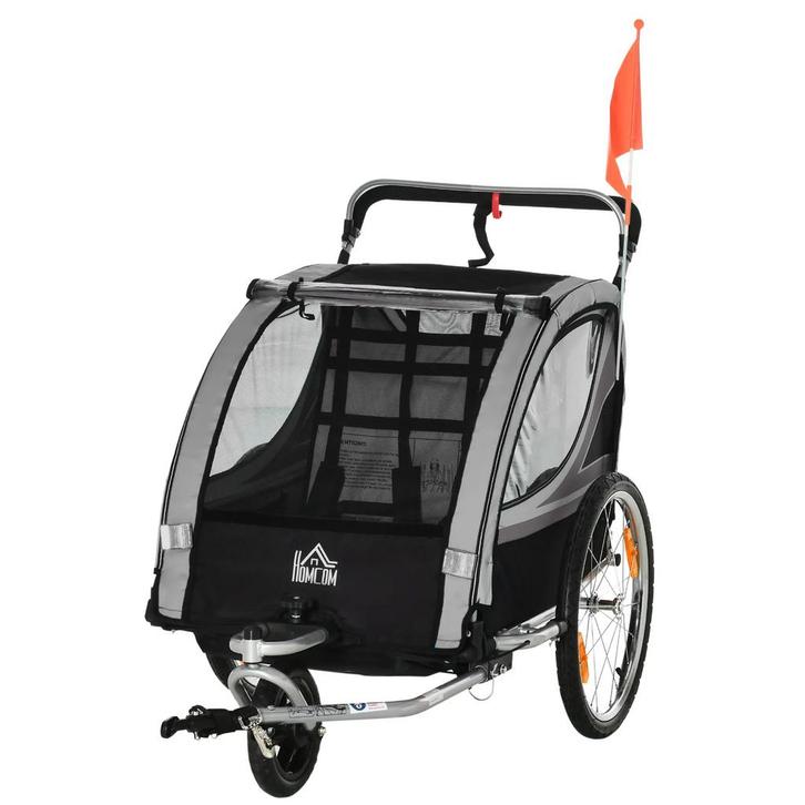 TRUUSK 2-in-1 Kinderwagen en Fietsaanhanger - Opvouwbaar met, Tuin en Terras, Tuinstoelen, Nieuw, Verzenden