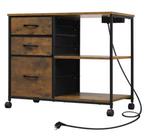 Rolcontainer met USB-Laadstation – Printertafel met 3 St, Verzenden, Nieuw in verpakking