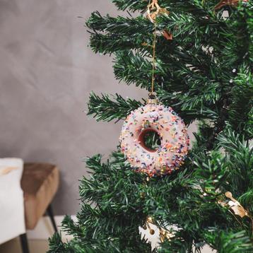 Grappige kerstdecoratie donut kerstbal beschikbaar voor biedingen