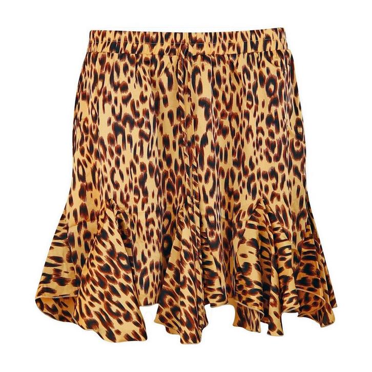 By Clara • korte rok met luipaard print • S/M, Kleding | Dames, Rokken, Bruin, Nieuw, Maat 38/40 (M), Verzenden