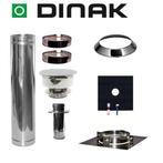 Set EPDM Ø80mm DINAK met verloop EW-DW en vloersteun, Huis en Inrichting, Kachels, Ophalen of Verzenden, Nieuw, Hout, Vrijstaand