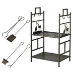 TRUUSK Brandhoutstandaard met Open Haardgereedschap - Ijzer, Doe-het-zelf en Verbouw, IJzerwaren en Bevestigingsmiddelen, Verzenden