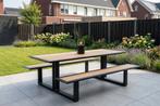 Arizona picknicktafel 240 x 164 cm. - Aluminium/Teak, Verzenden, Nieuw, Rond, Overige materialen