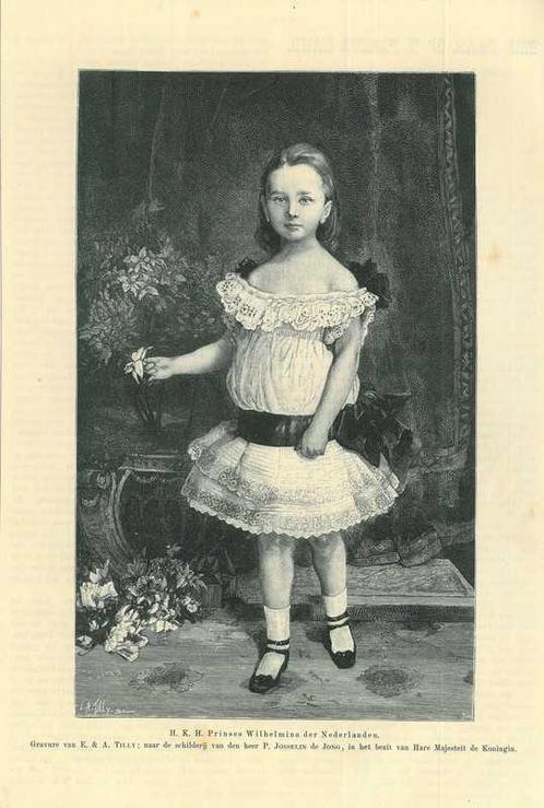Portrait of Wilhelmina of the Netherlands, Antiek en Kunst, Kunst | Etsen en Gravures