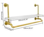 Gouden Muurkledingrek met Planken, Verzenden, Nieuw