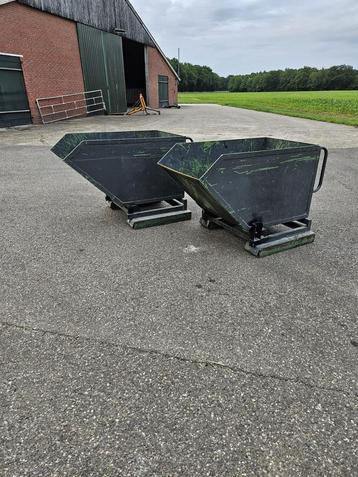 Kiepbak kantelbak spanenbak heftruck 350 liter beschikbaar voor biedingen