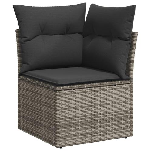 Hoekbank Tuin Grijs Rattan - Zo Goed Als Nieuw! Tweedekansje, Tuin en Terras, Tuinbanken, Nieuw, Kunststof, Ophalen of Verzenden