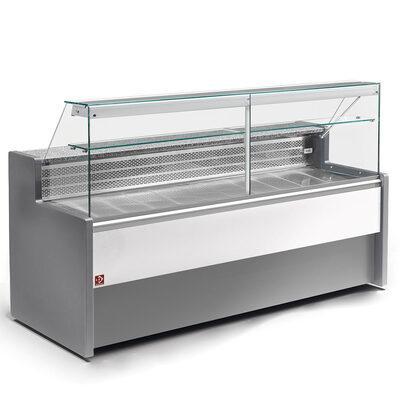 Gekoelde vitrinetoonbank met rechte ruit 90&#176;, met, Zakelijke goederen, Horeca | Keukenapparatuur, Nieuw in verpakking, Verzenden
