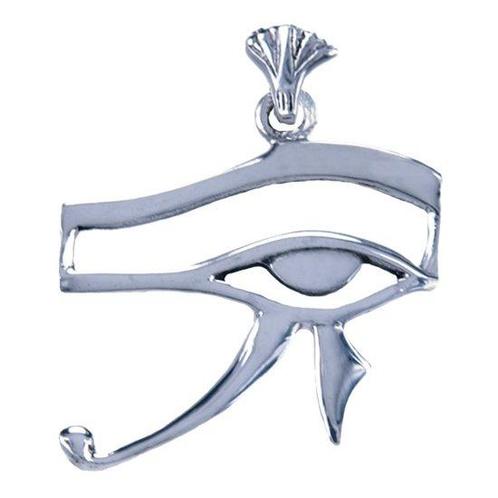 Zilveren Oog van Horus ketting hanger - glad, Sieraden, Tassen en Uiterlijk, Kettinghangers, Verzenden