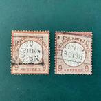 Duitse Rijk 1872 - 9 Kreuzer groot Brutschield in nuance, Postzegels en Munten, Gestempeld