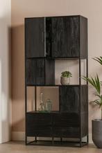 Vakkenkast Mangohout Brendon 90 cm, Huis en Inrichting, Nieuw, 50 tot 100 cm, Industriële meubels, 25 tot 50 cm