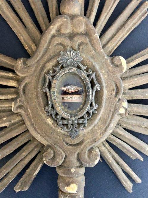 Reliekhouder - Hout, Zilver - 1800-1850 - Reliekornament -, Antiek en Kunst, Kunst | Niet-Westerse kunst
