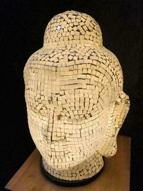 Boeddha glas mozaïek lamp ca. 45 cm hoog €85,- NIEUW! Buddha, Huis en Inrichting, Lampen | Tafellampen, Nieuw, Glas, Minder dan 50 cm