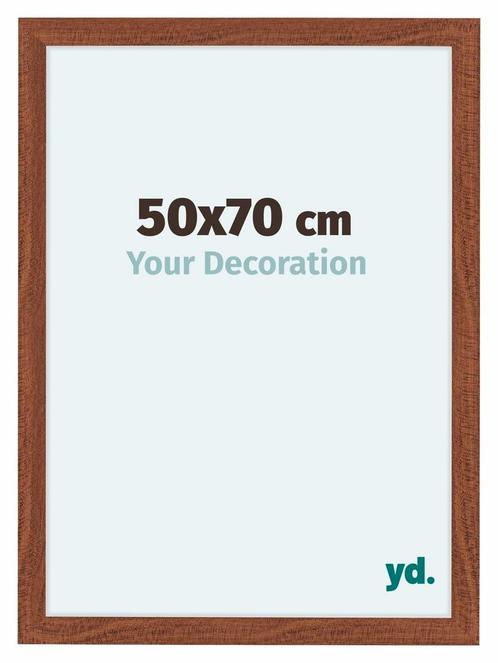 Fotolijst 50x70 cm - Walnoot - MDF - Como, Huis en Inrichting, Woonaccessoires | Lijsten, Nieuw, Verzenden