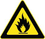 15 Stickers van 5 cm Pictogram stickers - Brand gevaarlijk, Huis en Inrichting, Verzenden, Nieuw
