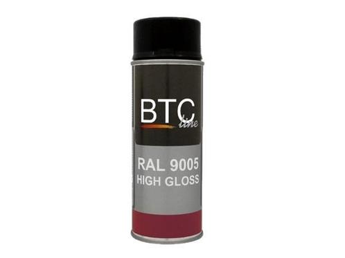 BTC Spray Ral 9005 Zwart Hoogglans 400 ml, Doe-het-zelf en Verbouw, Verf, Beits en Lak, Nieuw, Verzenden