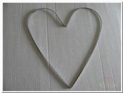 Draadframe hartvormig enkel Grijs 20 cm, Hobby en Vrije tijd, Knutselen, Nieuw, Ophalen of Verzenden