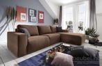 Loungebank Marle - hoekbanken - Taupe, Nieuw, Stof