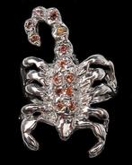 Zilver, Saphir - Alchemistische Schorpioen Ring: