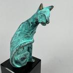 Robert Dyrcz - „The cat”- bronze, Antiek en Kunst