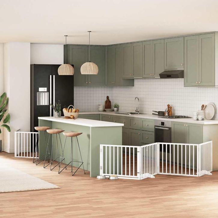 vidaXL Hondenhek inklapbaar met deur 10 panelen 800cm, Dieren en Toebehoren, Honden-accessoires, Nieuw, Verzenden