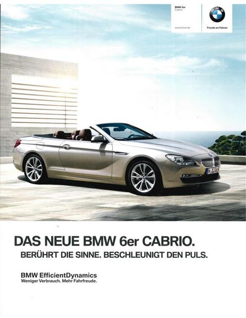 2010 BMW 6 SERIE CABRIOLET BROCHURE DUITS, Boeken, Auto's | Folders en Tijdschriften, BMW