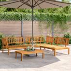 vidaXL 4-delige Loungeset pallet massief acaciahout, Verzenden, Nieuw, Hardhout, Loungeset