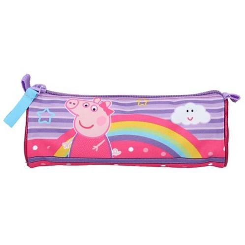 Etui Peppa Big paars met roze en regenboog 20x7 cm NIEUW, Diversen, Schoolbenodigdheden, Nieuw, Ophalen of Verzenden
