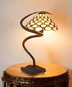 Lamp - Tiffany-stijl - Zeldzaam model - Vitraux en gietijzer