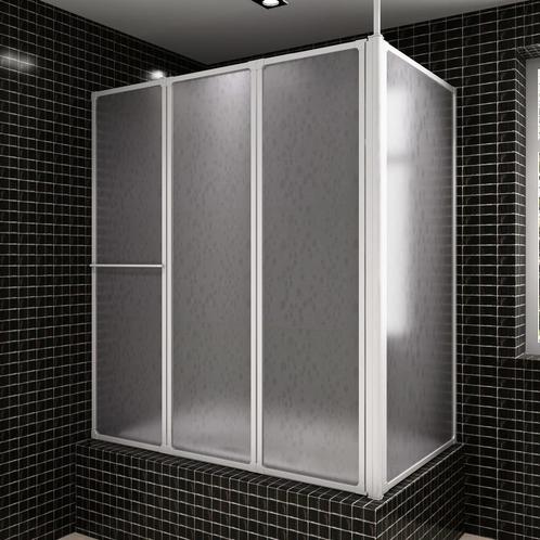 vidaXL Badwand L-vormig 4 panelen inklapbaar 70x120x137 cm, Doe-het-zelf en Verbouw, Sanitair, Nieuw, Verzenden
