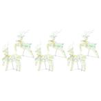 vidaXL LED Rendieren met 180 LED 6 pcs Multikleur PET, Diversen, Kerst, Verzenden, Nieuw